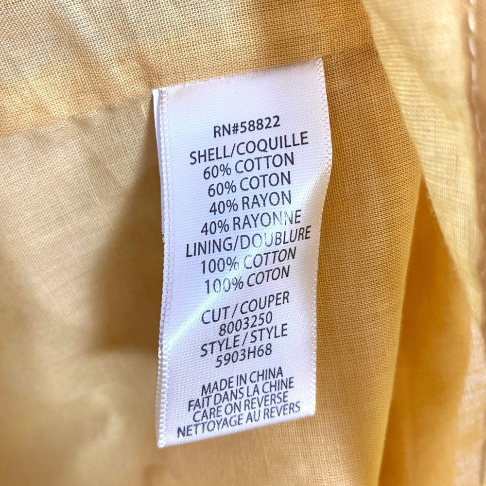 Anthropologie Max Studio $198 XS Maxi Dress Butter Yellow Boho Chic Cottagecore - Picture 7 of 7